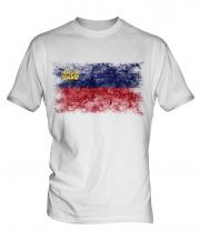Liechtenstein Distressed Flag Mens T-Shirt