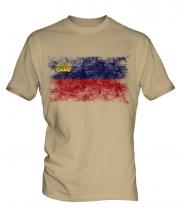 Liechtenstein Distressed Flag Mens T-Shirt