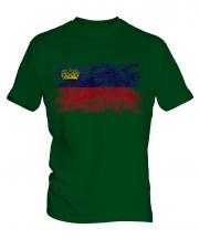 Liechtenstein Distressed Flag Mens T-Shirt