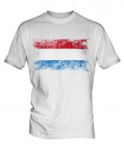 Luxembourg Distressed Flag Mens T-Shirt