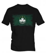 Macau Distressed Flag Mens T-Shirt