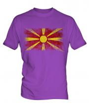 Macedonia Distressed Flag Mens T-Shirt