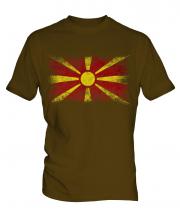 Macedonia Distressed Flag Mens T-Shirt