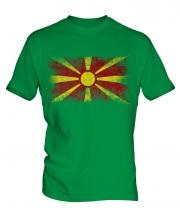 Macedonia Distressed Flag Mens T-Shirt