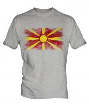 Macedonia Distressed Flag Mens T-Shirt