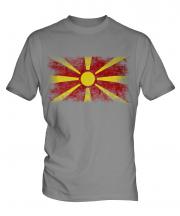 Macedonia Distressed Flag Mens T-Shirt