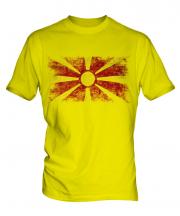 Macedonia Distressed Flag Mens T-Shirt