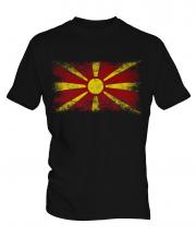 Macedonia Distressed Flag Mens T-Shirt