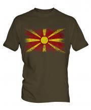 Macedonia Distressed Flag Mens T-Shirt