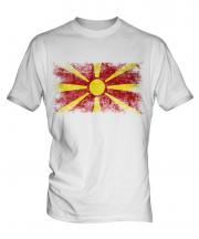 Macedonia Distressed Flag Mens T-Shirt