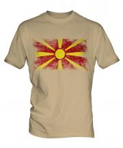 Macedonia Distressed Flag Mens T-Shirt