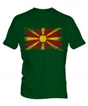 Macedonia Distressed Flag Mens T-Shirt