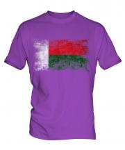 Madagascar Distressed Flag Mens T-Shirt