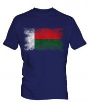 Madagascar Distressed Flag Mens T-Shirt