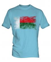 Madagascar Distressed Flag Mens T-Shirt