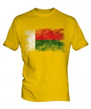Madagascar Distressed Flag Mens T-Shirt