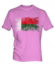 Madagascar Distressed Flag Mens T-Shirt