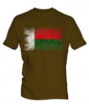 Madagascar Distressed Flag Mens T-Shirt