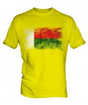 Madagascar Distressed Flag Mens T-Shirt