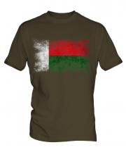 Madagascar Distressed Flag Mens T-Shirt
