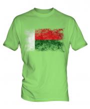 Madagascar Distressed Flag Mens T-Shirt