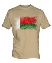 Madagascar Distressed Flag Mens T-Shirt