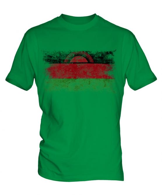 Malawi Distressed Flag Mens T-Shirt