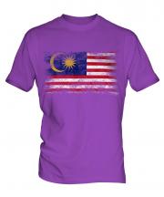 Malaysia Distressed Flag Mens T-Shirt