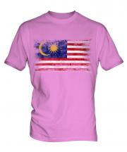 Malaysia Distressed Flag Mens T-Shirt