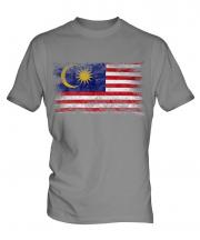 Malaysia Distressed Flag Mens T-Shirt