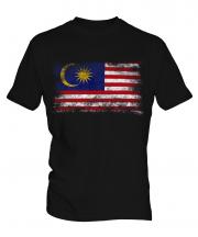 Malaysia Distressed Flag Mens T-Shirt