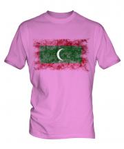 Maldives Distressed Flag Mens T-Shirt