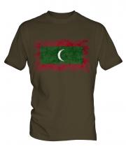 Maldives Distressed Flag Mens T-Shirt