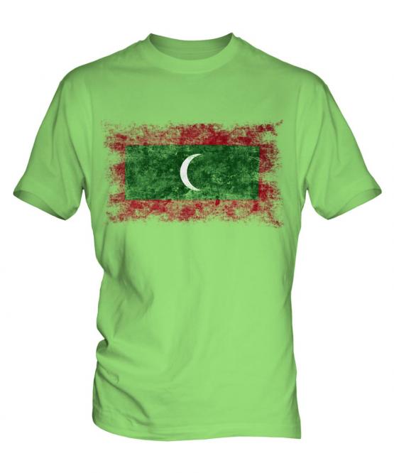 Maldives Distressed Flag Mens T-Shirt