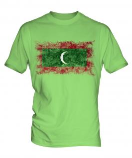 Maldives Distressed Flag Mens T-Shirt