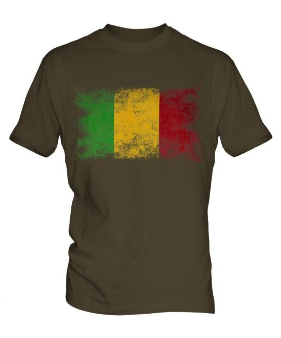 Mali Distressed Flag Mens T-Shirt