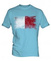 Malta Distressed Flag Mens T-Shirt