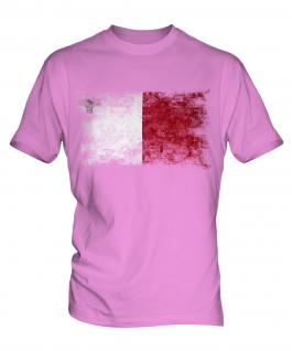 Malta Distressed Flag Mens T-Shirt