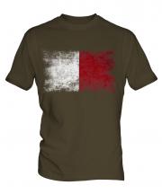 Malta Distressed Flag Mens T-Shirt