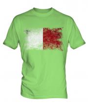 Malta Distressed Flag Mens T-Shirt