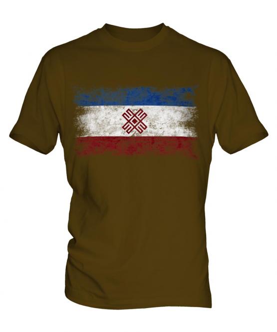 Mari El Distressed Flag Mens T-Shirt