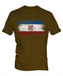 Mari El Distressed Flag Mens T-Shirt