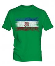 Mari El Distressed Flag Mens T-Shirt