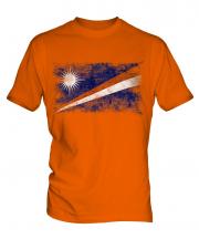 Marshall Islands Distressed Flag Mens T-Shirt