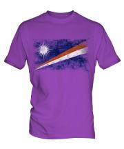 Marshall Islands Distressed Flag Mens T-Shirt