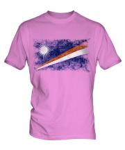 Marshall Islands Distressed Flag Mens T-Shirt