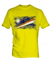 Marshall Islands Distressed Flag Mens T-Shirt
