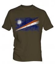 Marshall Islands Distressed Flag Mens T-Shirt