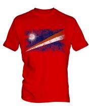 Marshall Islands Distressed Flag Mens T-Shirt