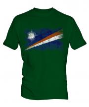 Marshall Islands Distressed Flag Mens T-Shirt